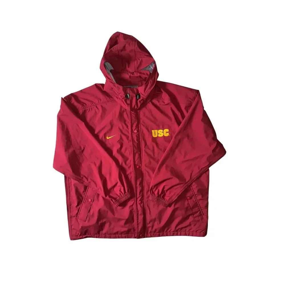 Vtg Nike Team Issued NCAA USC Trojans Warmup Jacket & Wind Pants Dugout Y2K XXL